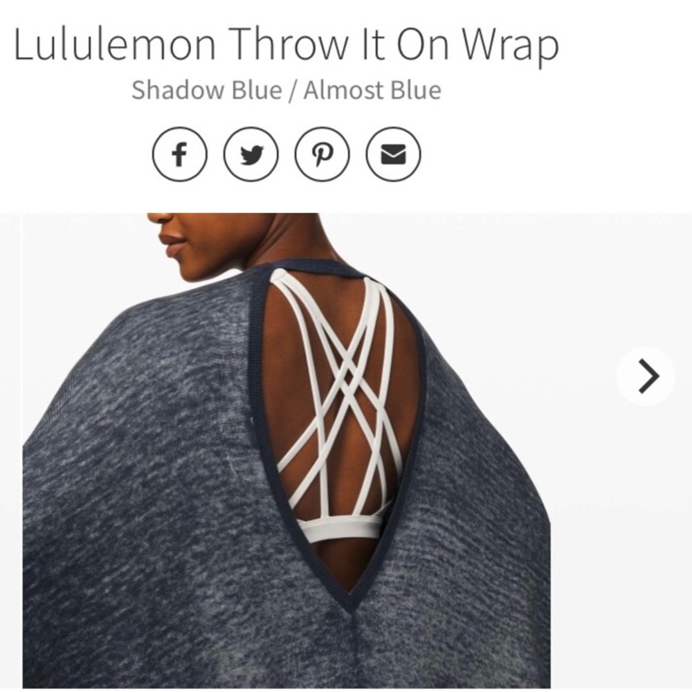 LULULEMON THROW IT ON WRAP——